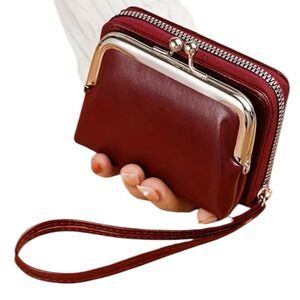 Kiss Lock Wristlet with Coin Purse and Accordion Card Holder NWT